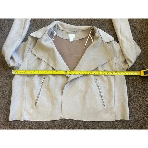 H&M Suede Soft Sand Blazer for Women - Size XXL - Picture 7 of 8